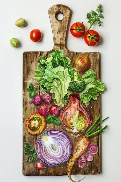 Čerstvé suroviny na doske